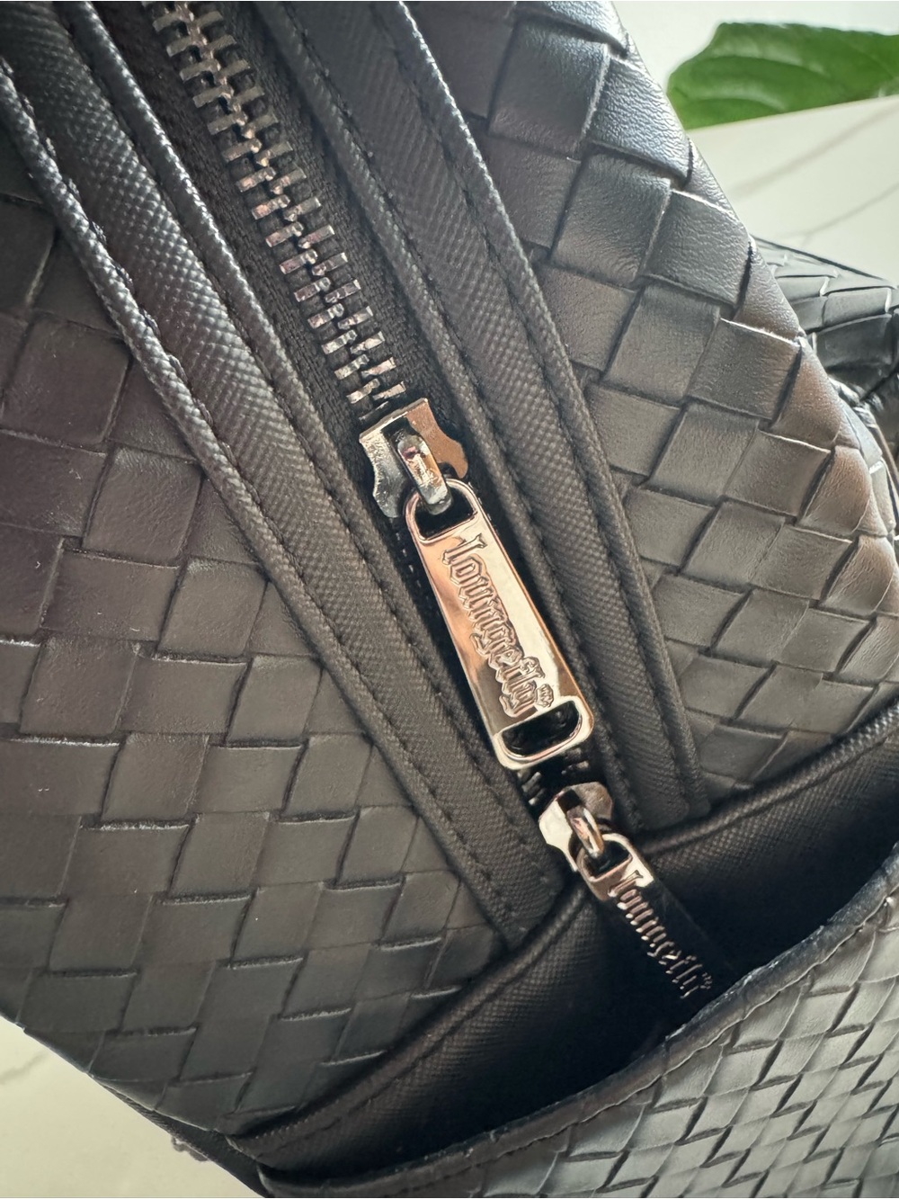 Loungefly Black Woven Mini Backpack with Mickey Ear Detail - USED ONCE - Picture 3 of 4